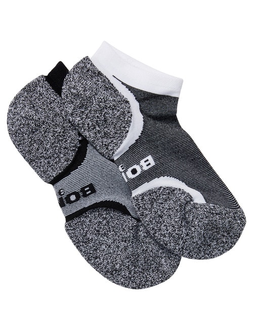 Bonds Ultimate Comfort Low-Cut Sock, 2-Pack 3-8, Black & White product photo View 02 L