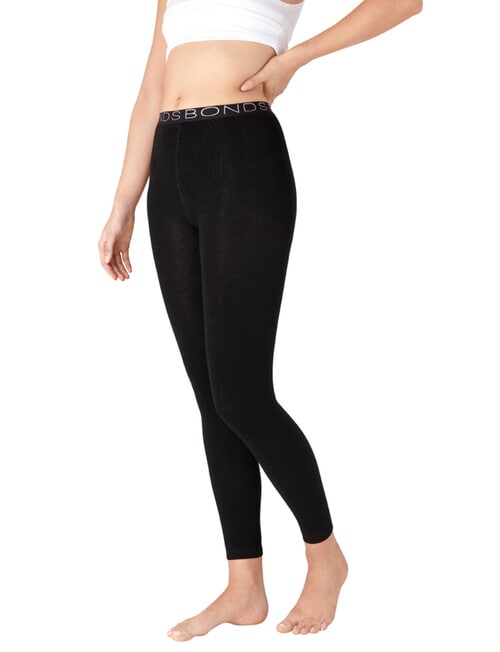 Bonds Fleecy Legging 200D, Black product photo View 02 L