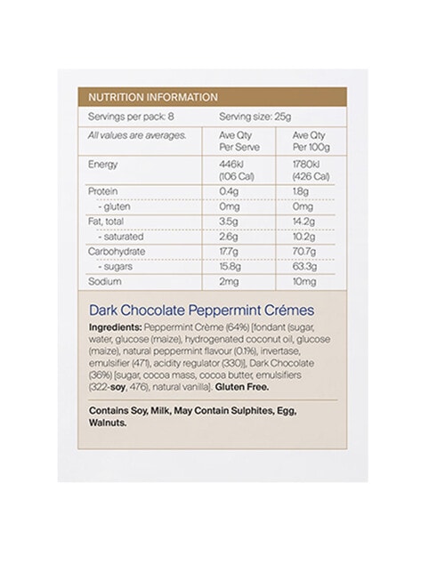 Queen Anne Dark Chocolate Peppermint Cremes, 200 g product photo View 03 L
