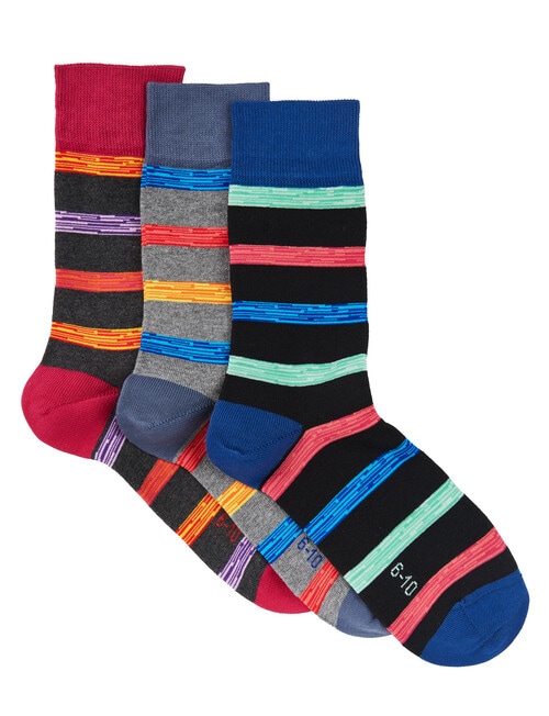 Harlequin Misplate Stripe Dress Sock, 3-Pack product photo
