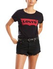 Levis Perfect Tee, Batwing Logo, Black product photo