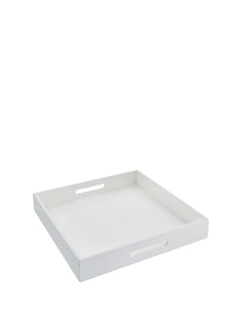 Momento Square Wooden Tray, White, 40cm product photo