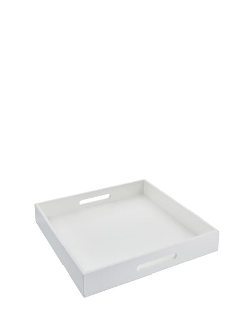 Momento Square Wooden Tray, White, 40cm product photo