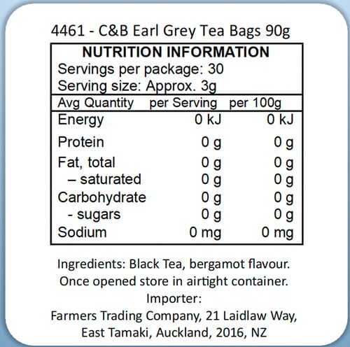 Cartwright & Butler Classic Earl Grey Tea Bags Tin, 90g product photo View 03 L