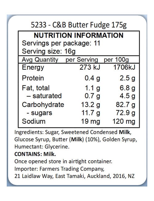 Cartwright & Butler Butter Fudge Tin, 175g product photo View 02 L