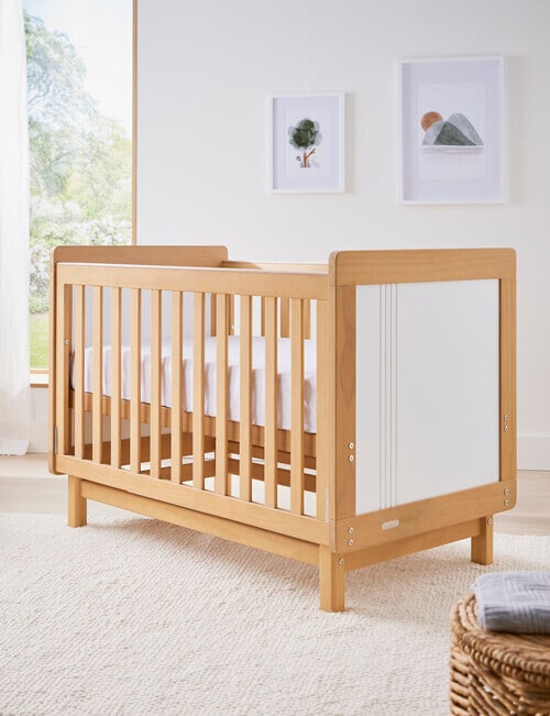 Grotime Scandi 4 in 1 Cot, Honey Elm & White product photo