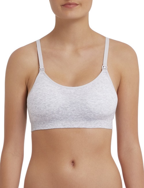 Bonds Bumps Maternity Seam-Free Crop Top, Light Heather Marle, S-XL product photo