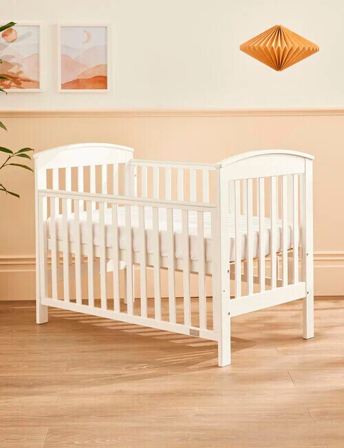 Babyhood Classic Curve Cot, White product photo View 02 L