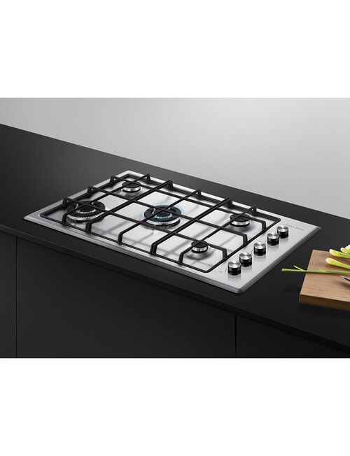Fisher & Paykel Gas 5-Burner NG Cooktop, Stainless Steel, CG905CNGX2 product photo View 03 L