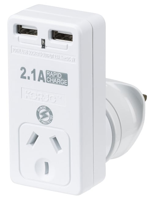 Korjo USB & Power Adaptor UK/NZ product photo View 02 L