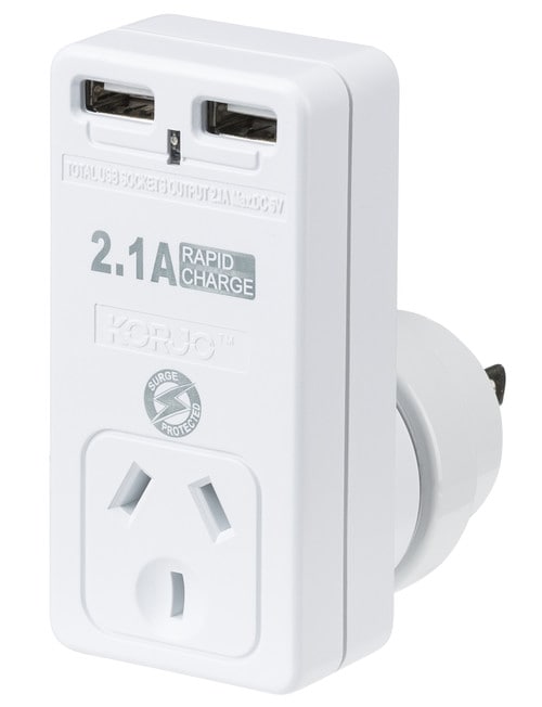Korjo USB & Power Adaptor US/NZ product photo View 02 L
