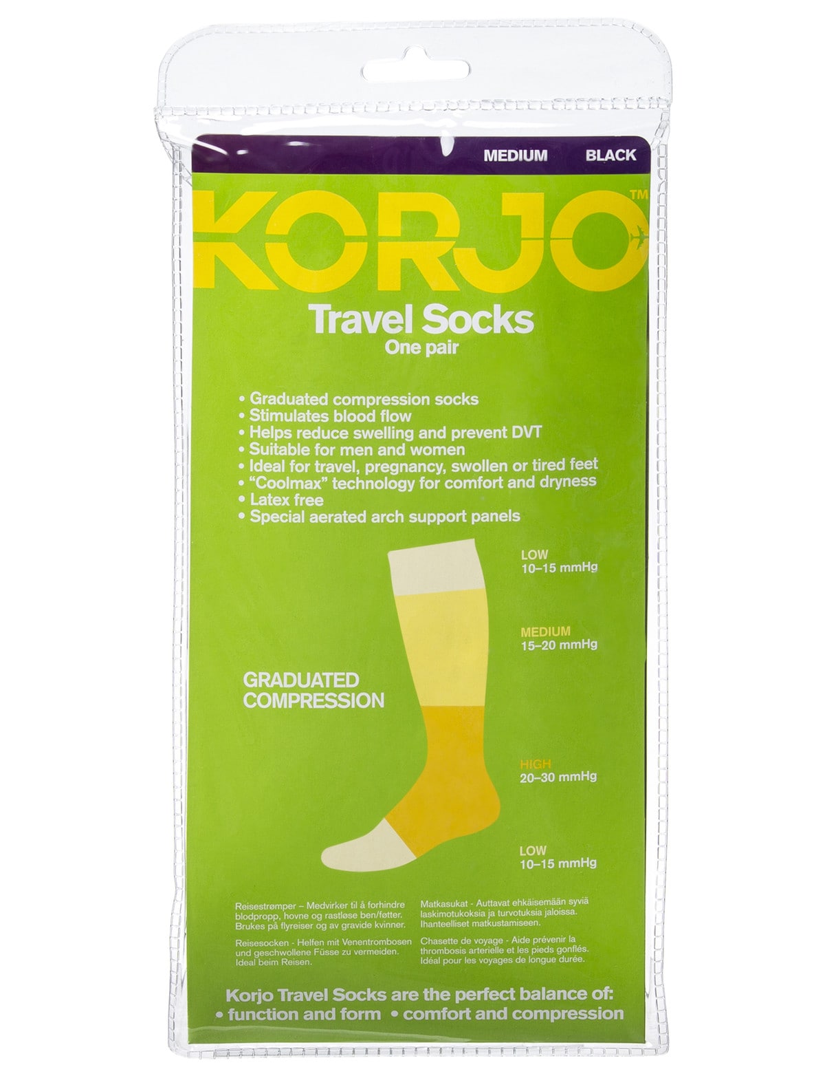 Korjo Travel Socks, Medium - Travel Accessories