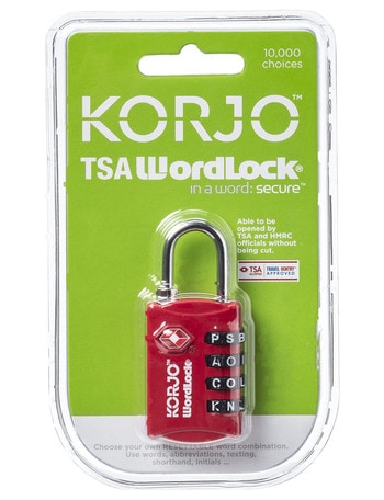 Korjo Wordlock Luggage Lock, Assorted product photo