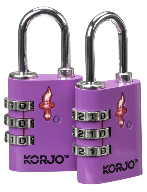 Korjo TSA Combination Lock Duo Pack, Assorted product photo View 02 L
