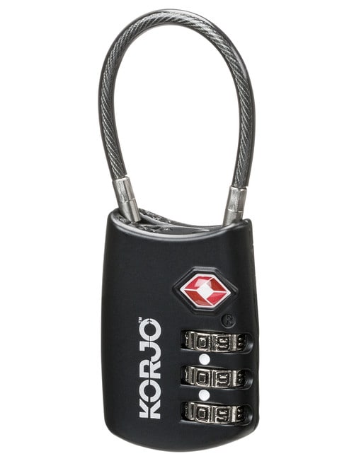 Korjo TSA Cable Combination Lock, Assorted product photo