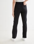 Denim Republic High Rise Straight Leg Jeans, Black product photo View 02 S