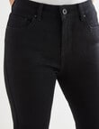 Denim Republic High Rise Straight Leg, Shorter Length Black Jeans product photo View 04 S