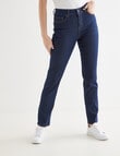 Denim Republic High Rise Straight Leg Jeans, Ink product photo