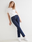 Denim Republic High Rise Straight Leg, Shorter Length Ink Jeans product photo View 03 S