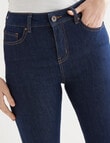 Denim Republic High Rise Straight Leg, Shorter Length Ink Jeans product photo View 04 S