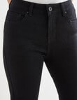 Denim Republic High Rise Straight Leg Jeans, Black product photo View 04 S