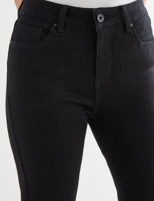 Denim Republic High Rise Straight Leg Jeans, Black product photo View 04 L