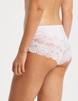Lyric Boyleg Bandeau Floral Lace Brief, White product photo View 02 S