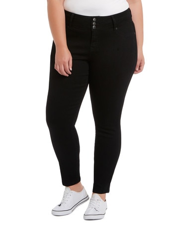Denim Republic Curve Skinny Jean, Jet Black product photo