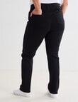 Denim Republic Curve Straight Leg Jean, Jet Black product photo View 02 S