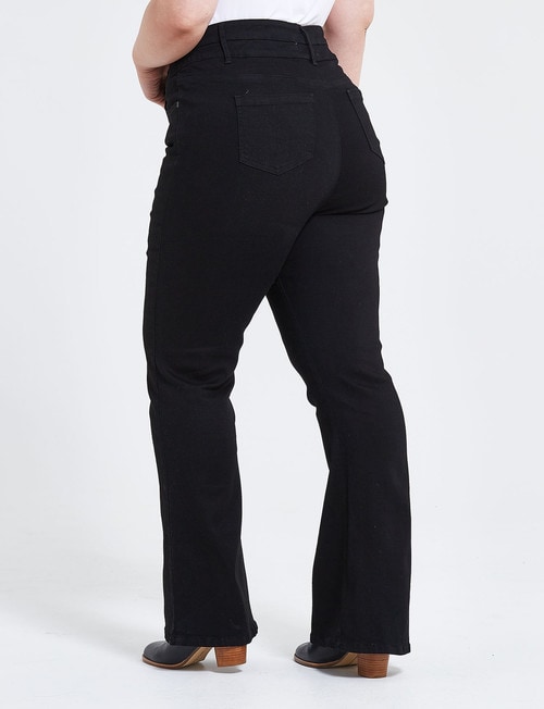 Denim Republic Curve Bootleg Jean, Jet Black - Jeans, Pants & Shorts
