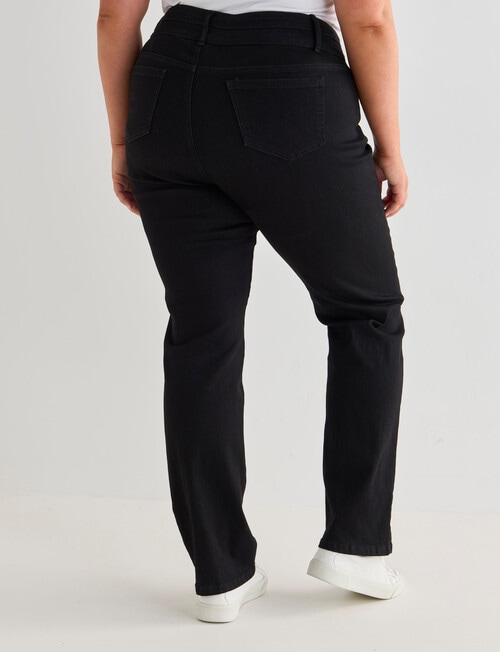 Denim Republic Curve Jean Straight Leg, Jet Black product photo View 02 L