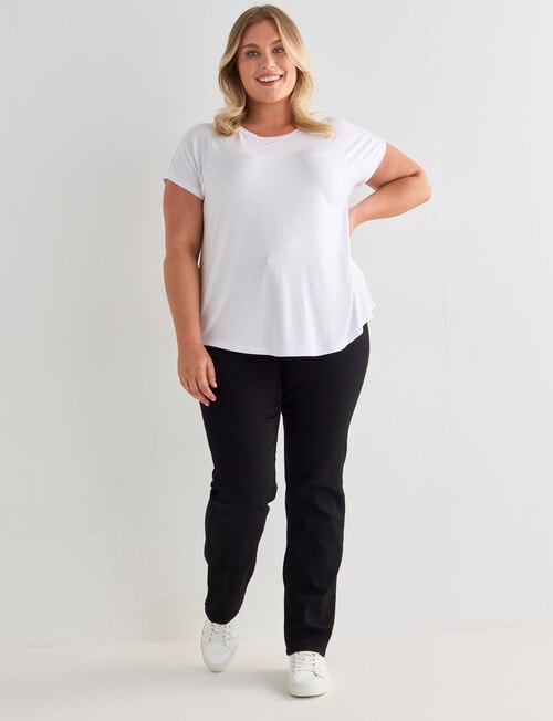 Denim Republic Curve Jean Straight Leg, Jet Black product photo View 03 L