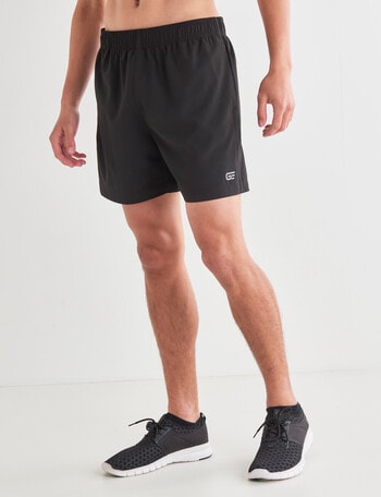 Gym Equipment Stretch Side Panel Short, Black product photo