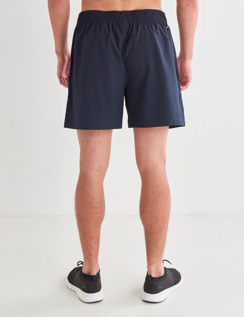Gym Equipment Stretch Side Panel Short, Navy product photo View 02 L