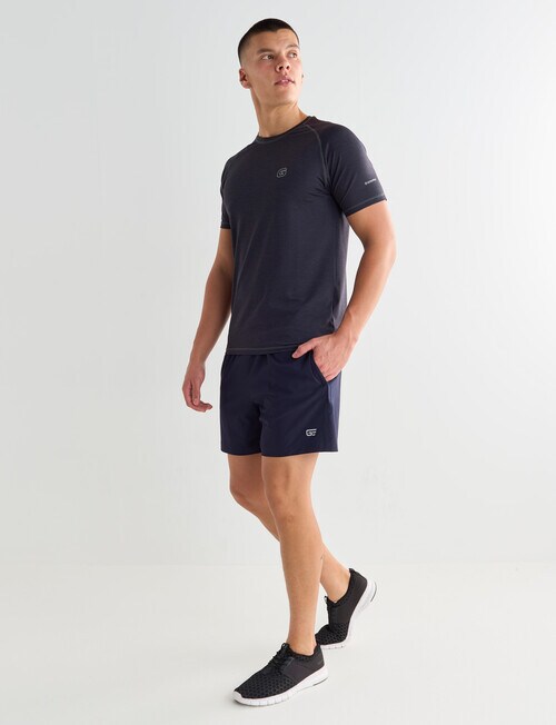 Gym Equipment Stretch Side Panel Short, Navy product photo View 03 L