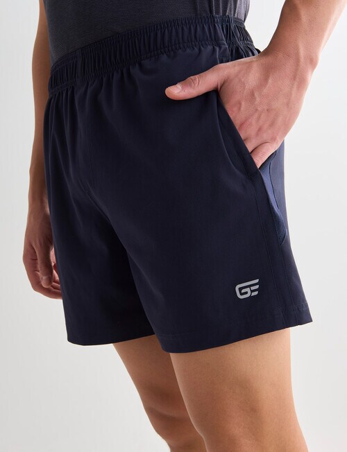 Gym Equipment Stretch Side Panel Short, Navy product photo View 04 L