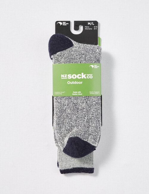 Outdoor Collection NZ Sock Co Merino Wool Blend Terry Boot Sock, Navy product photo View 02 L