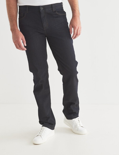 Chisel Coated Straight Leg Jean, Indigo product photo