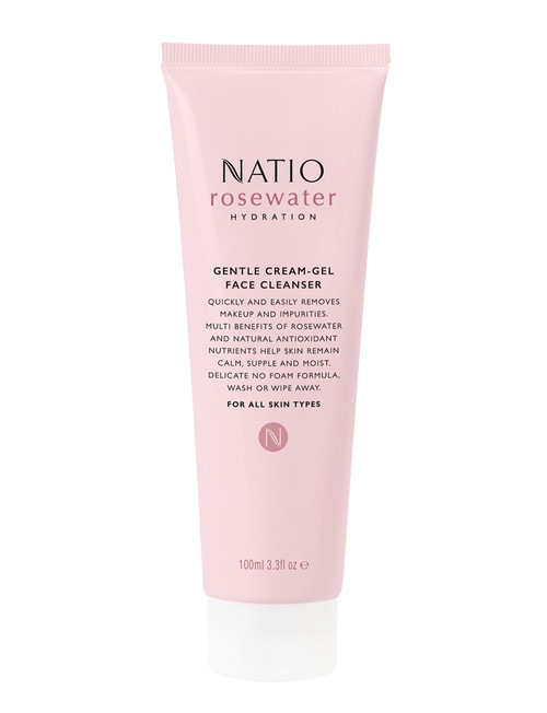 Natio Rosewater Hydration Gentle Cream-Gel Face Cleanser, 100ml product photo