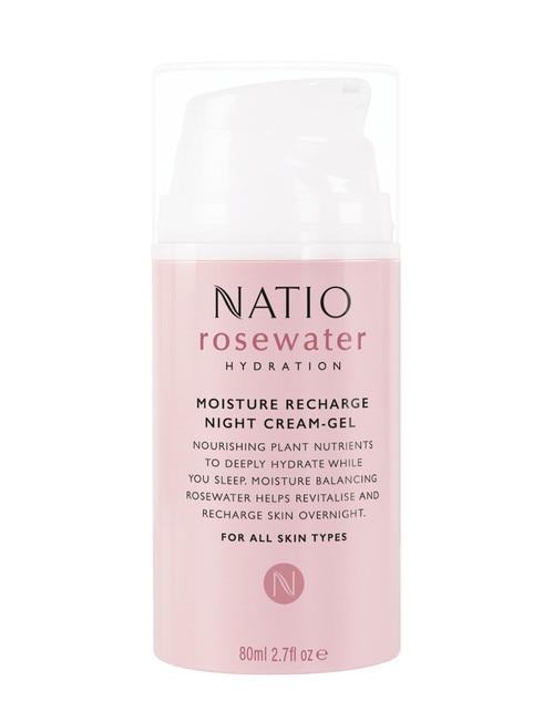 Natio Rosewater Hydration Moisture Recharge Night Ceam-Gel, 80ml product photo