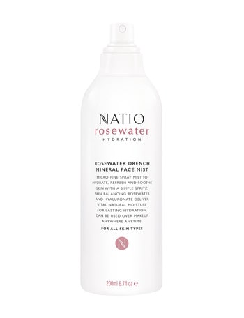 Natio Rosewater Hydration Drench Mineral Face Mist, 200ml product photo