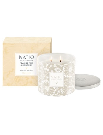 Natio Scented Candle, Poached Pear & Cinnamon product photo