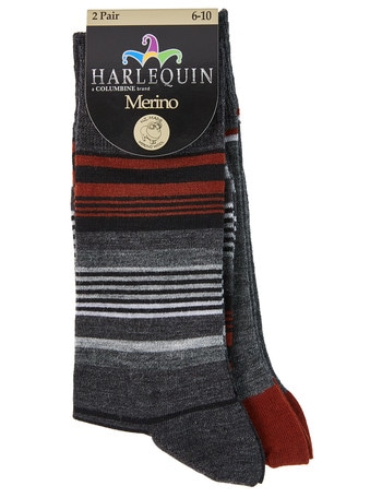 Harlequin Merino Stripe Dress Sock, 2-Pack product photo