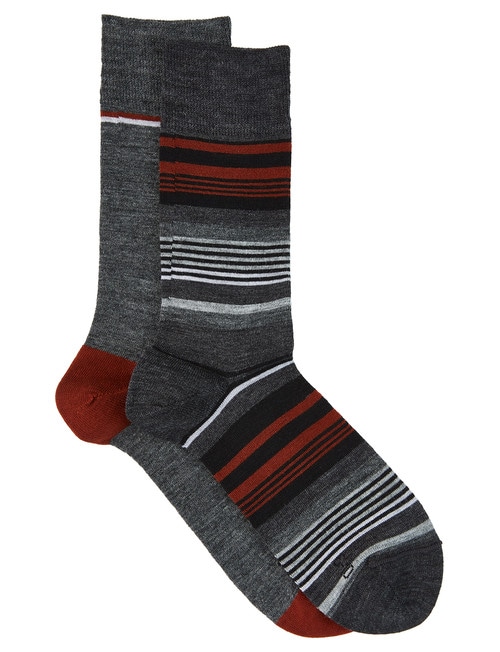 Harlequin Merino Stripe Dress Sock, 2-Pack product photo View 02 L
