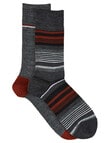 Harlequin Merino Stripe Dress Sock, 2-Pack product photo