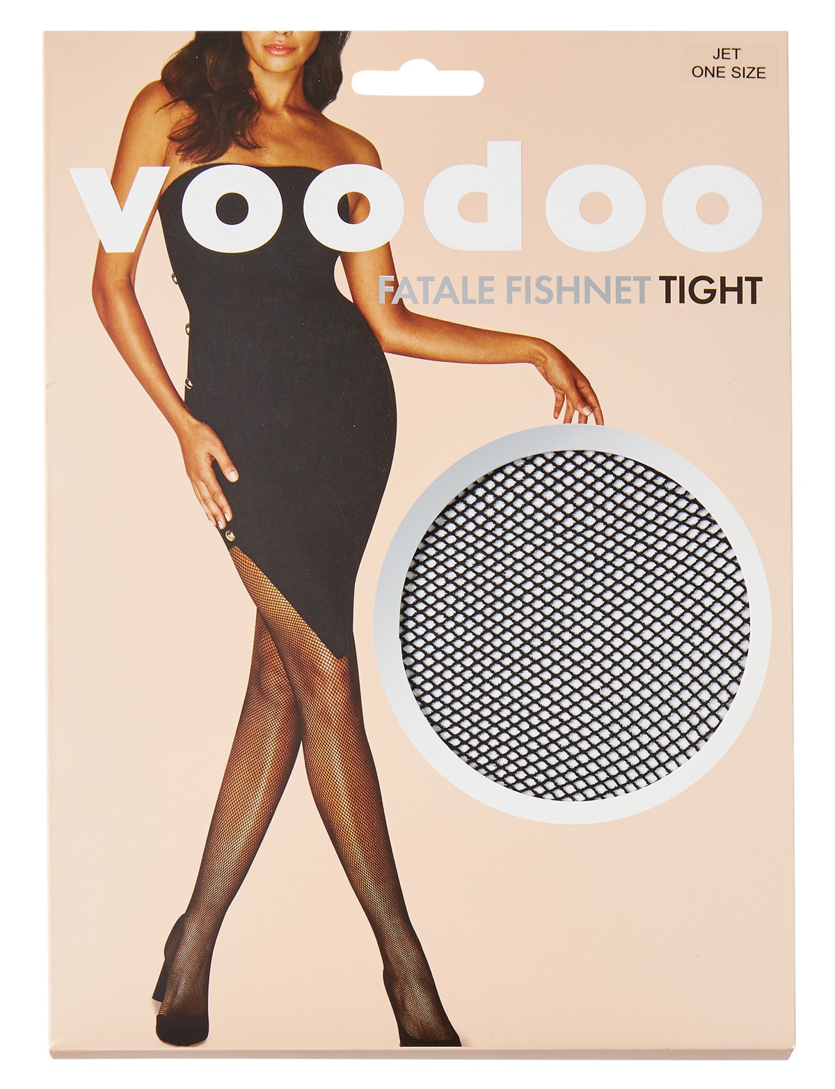 Voodoo Fatale Fishnet Tight Jet - Hosiery