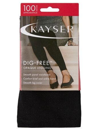 Kayser Dig-Free Opaque Legging, Black, 100D product photo