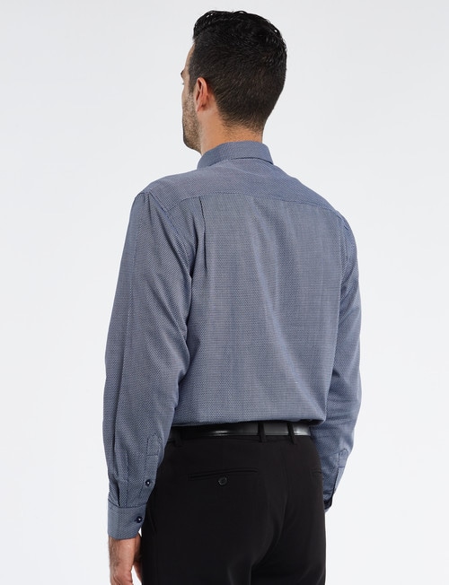 Chisel Formal Long Sleeve Navy Texture Shirt product photo View 02 L