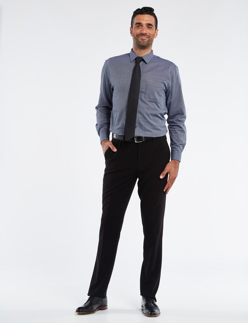 Chisel Formal Long Sleeve Navy Texture Shirt product photo View 03 L