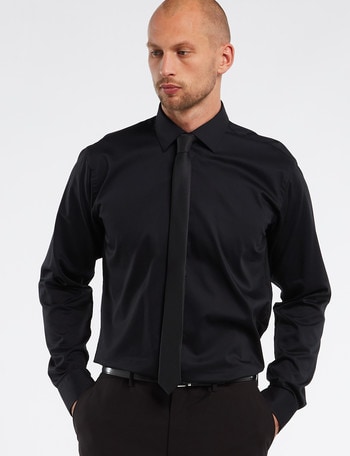 Calvin Klein Long Sleeve Black Egyptian Cotton Shirt product photo